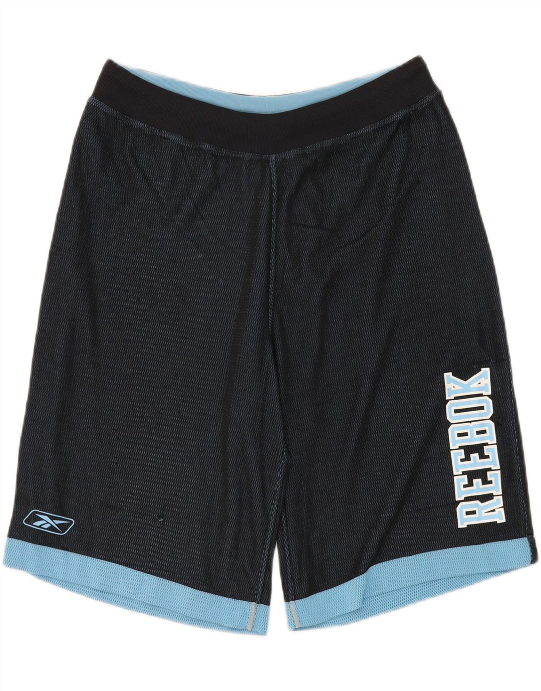Reebok Short de Sport Small Homme Bleu Marine Colourblock