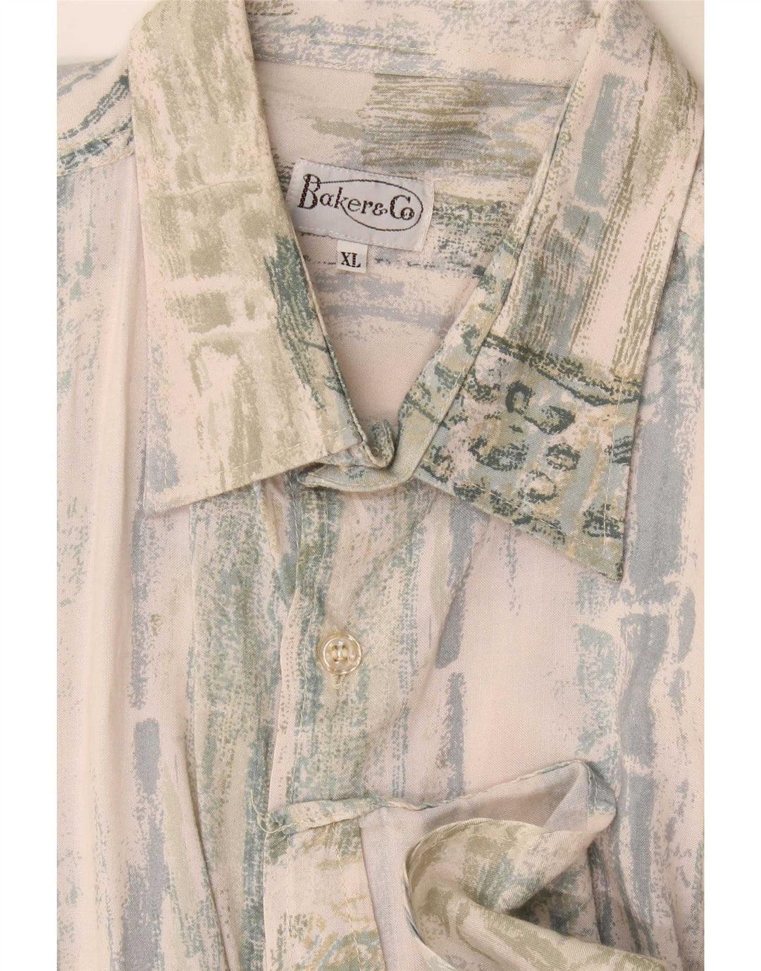 Chemise à manches courtes homme vintage XL rayé multicolore