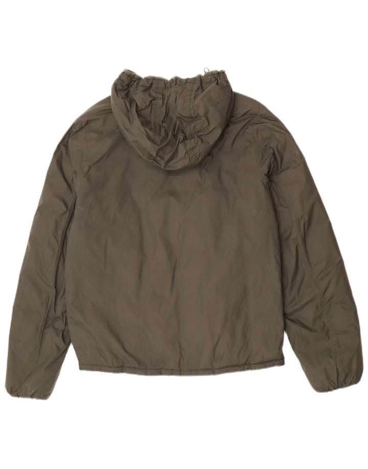 K-Way Veste matelassée réversible à capuche pour homme UK 38 Vert moyen Polyamide