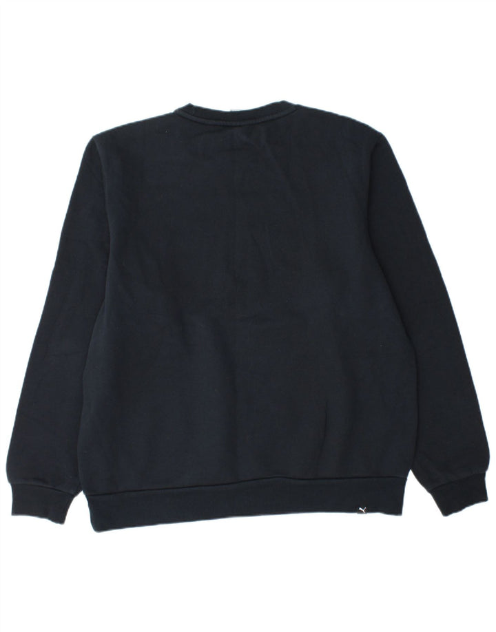 Puma Sweat-shirt graphique pour homme en coton bleu marine Taille L