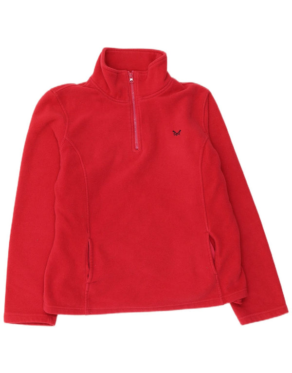 Crew Clothing Pull polaire à col zippé pour femme UK 12 Rose moyen Polyester