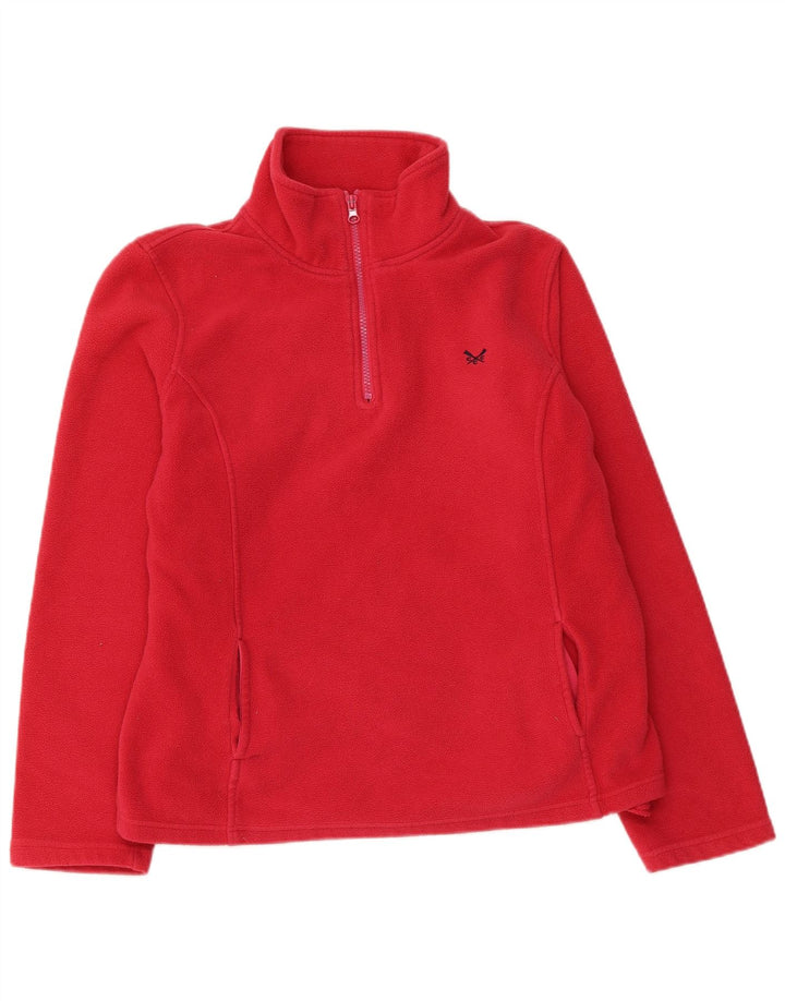 Crew Clothing Pull polaire à col zippé pour femme UK 12 Rose moyen Polyester
