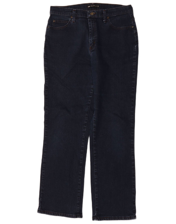 Lee Jean droit coupe décontractée pour femme US 12 Large W32 L30 Bleu marine Coton