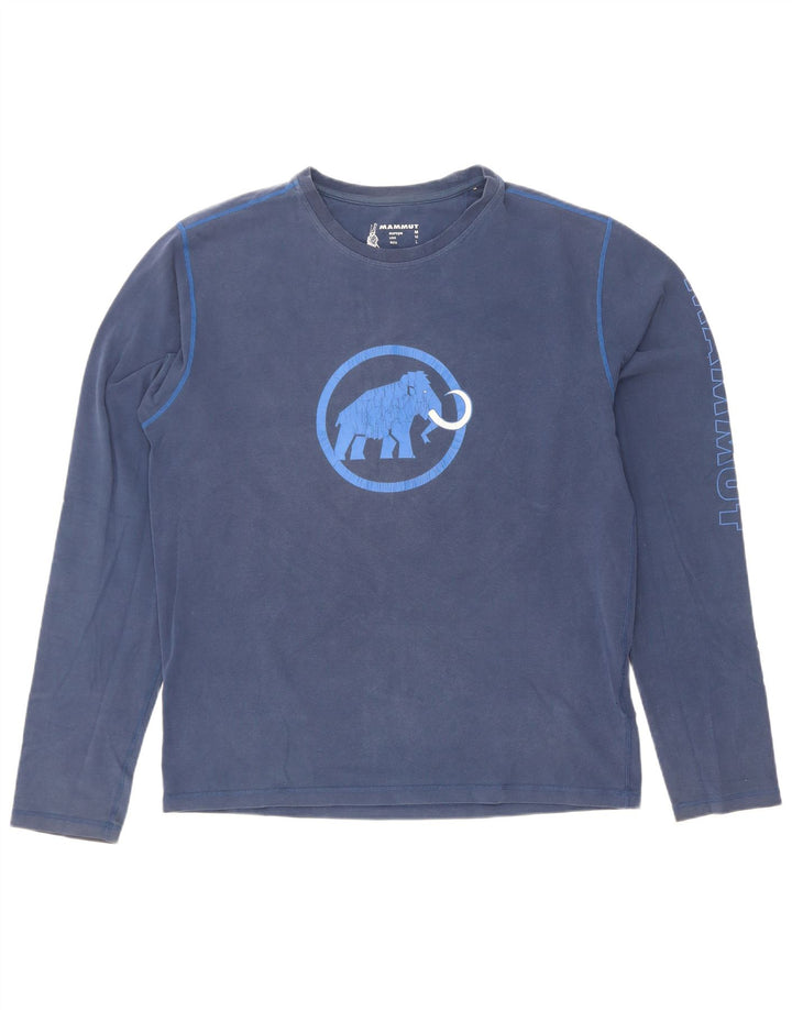 Mammut Graphic Top Manches Longues Homme Bleu Moyen Coton