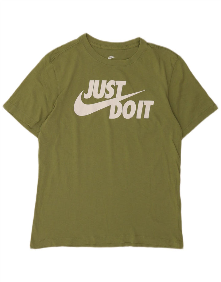 Nike T-shirt graphique pour homme en coton vert petit
