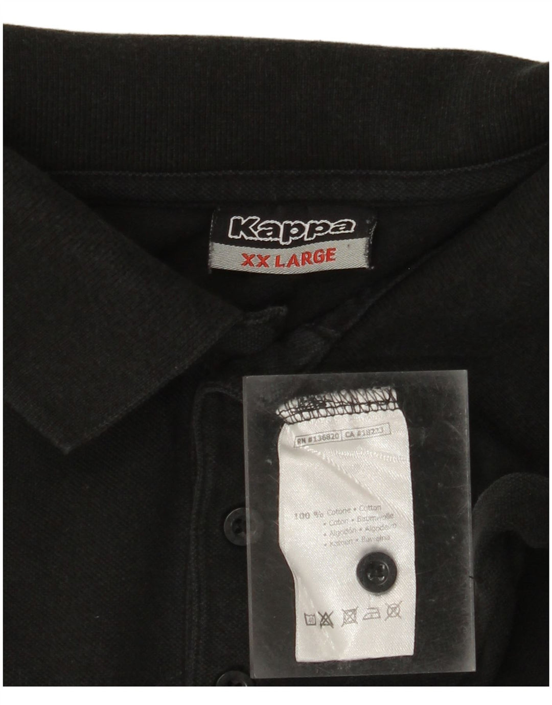 KAPPA Polo Homme 2XL Noir Coton