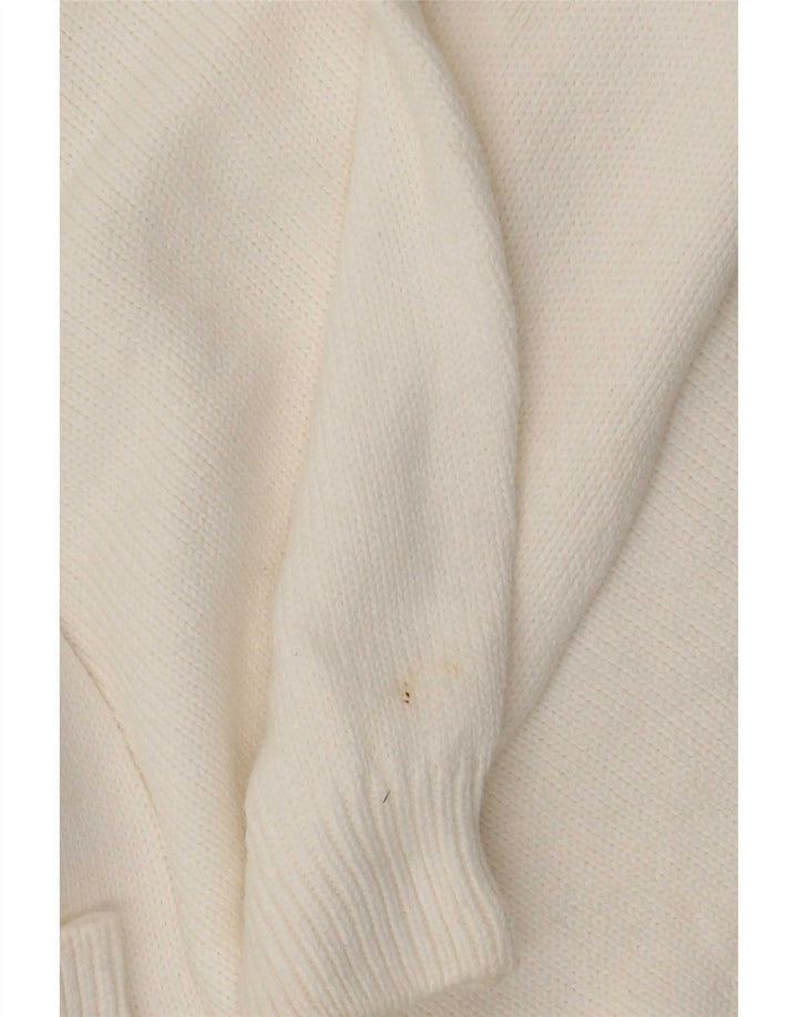 Marks & Spencer Pull à col rond pour femme UK 12 Blanc moyen