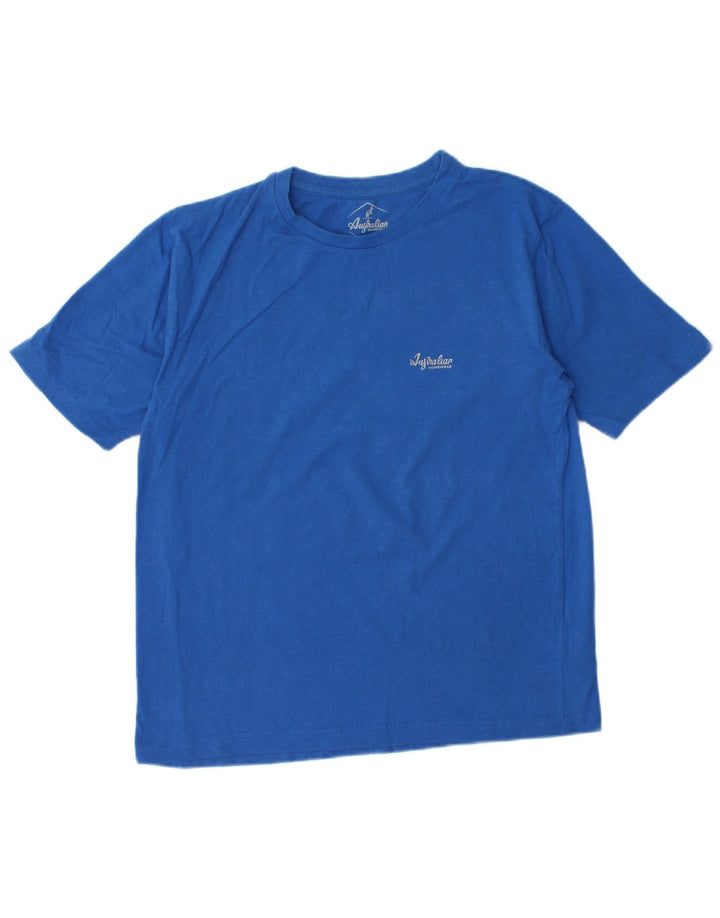 AUSTRALIAN L'ALPINA T-Shirt Homme Bleu Moyen Coton