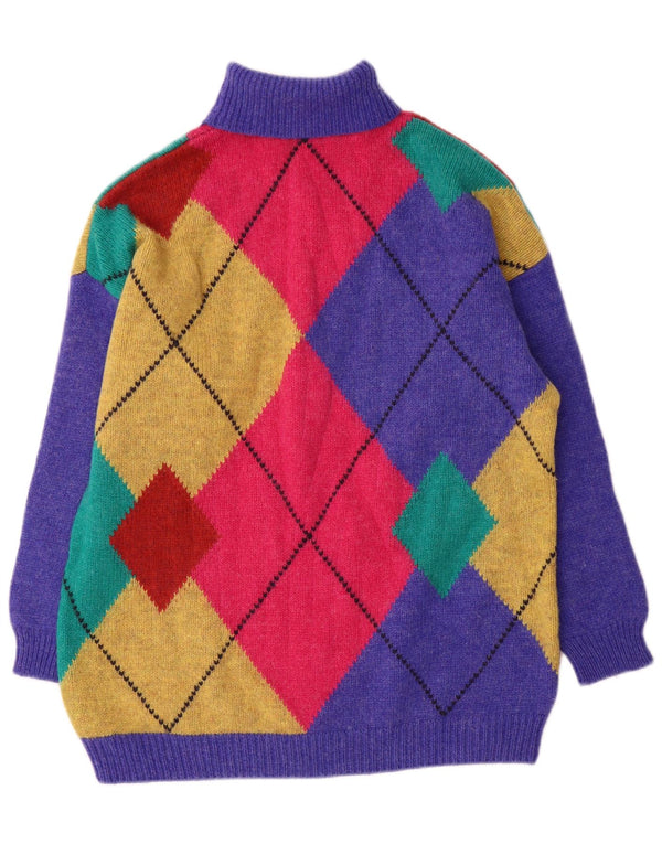 Benetton Pull col roulé pour femme UK 16 Large Multicolore