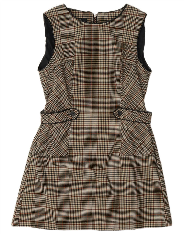 Next Robe trapèze sans manches pour femme UK 44 pied-de-poule gris moyen