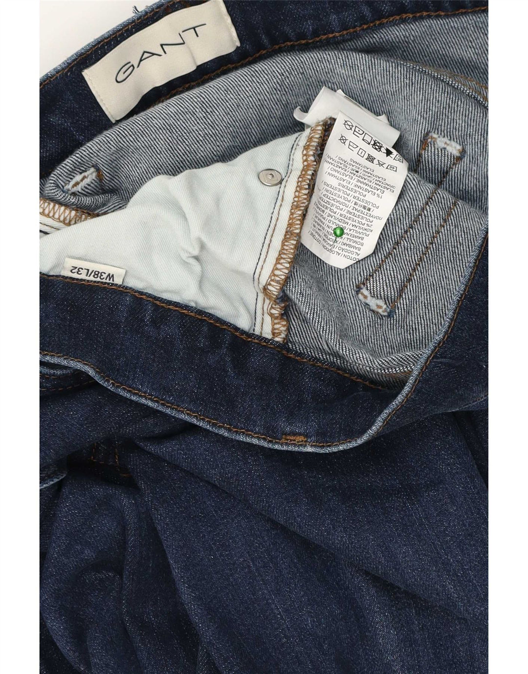 Gant Jean droit coupe droite W38 L32 bleu coton homme