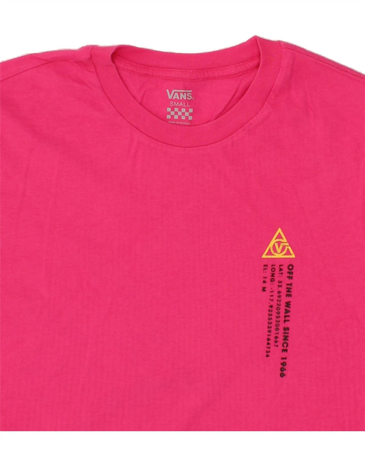 VANS Womens T-Shirt Top UK 10 Small Pink Cotton Vintage Vans and Second-Hand Vans from Messina Hembry 