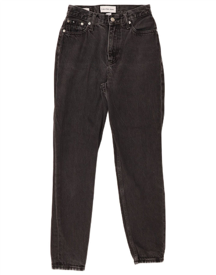 CALVIN KLEIN Jean Slim W25 L27 Femme Noir Coton