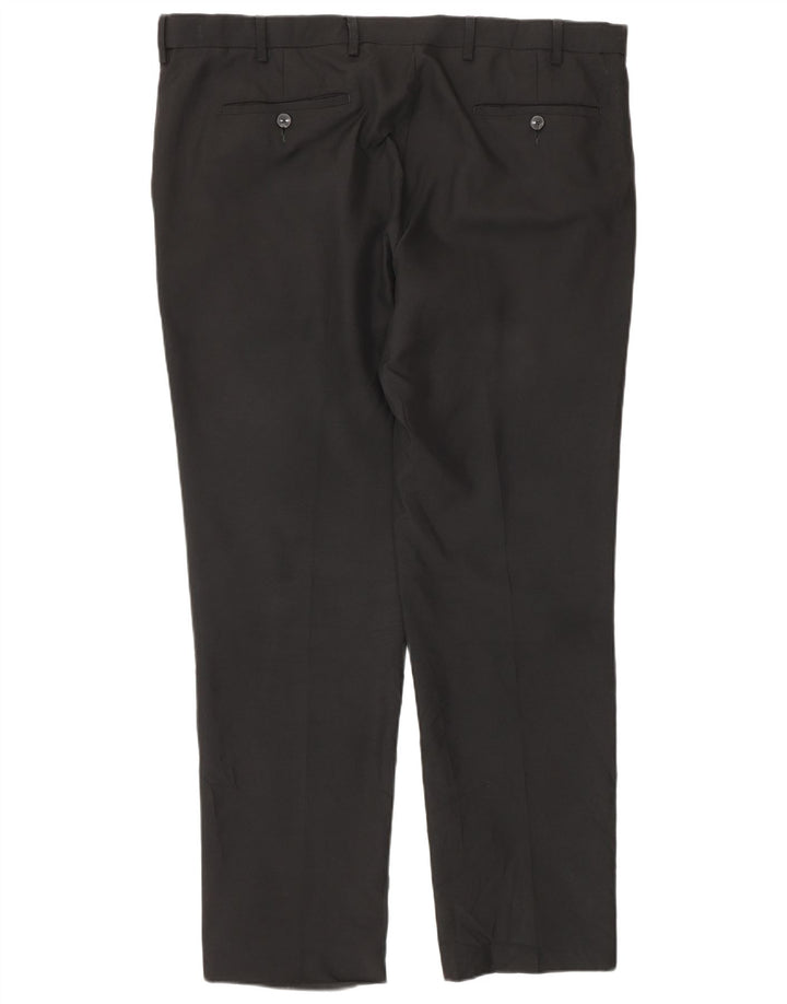 Marks & Spencer Pantalon de costume droit coupe droite pour homme W40 L30 Noir