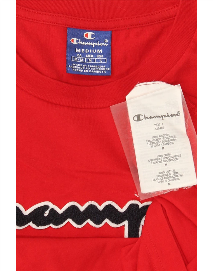 Champion Haut graphique à manches longues pour homme en coton rouge moyen