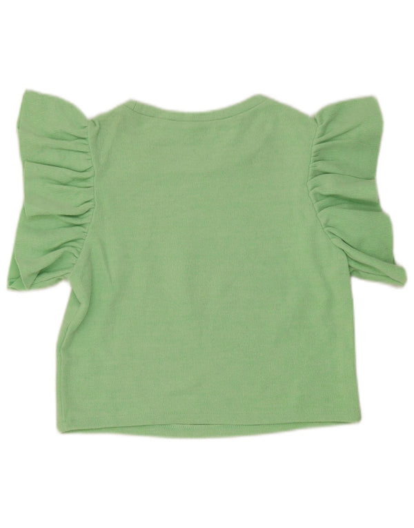 Zara Womens Crop Top UK 10 Petit Vert