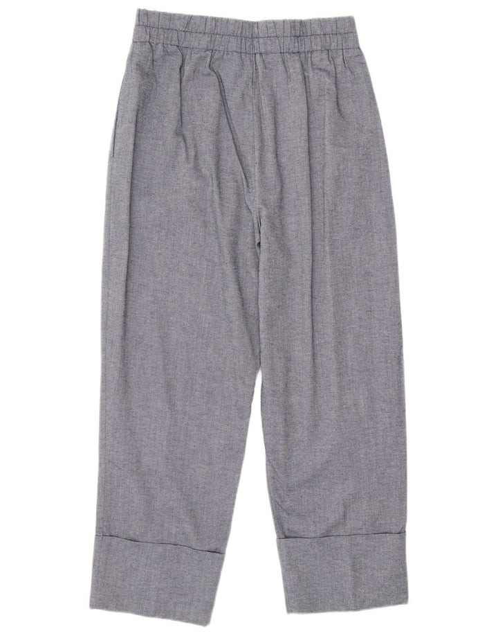 Pantalon Chino Droit Femme ZARA Moyen W28 L25 Bleu Coton