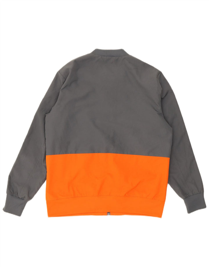 Adidas Veste Bomber Homme UK 40 Large Gris Colorblock Polyester