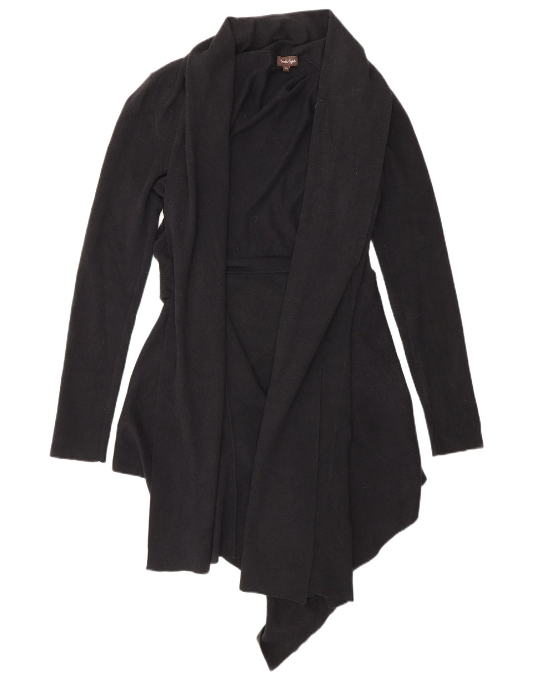 Phase Eight Cardigan ouvert long pour femme UK 14 en coton noir moyen