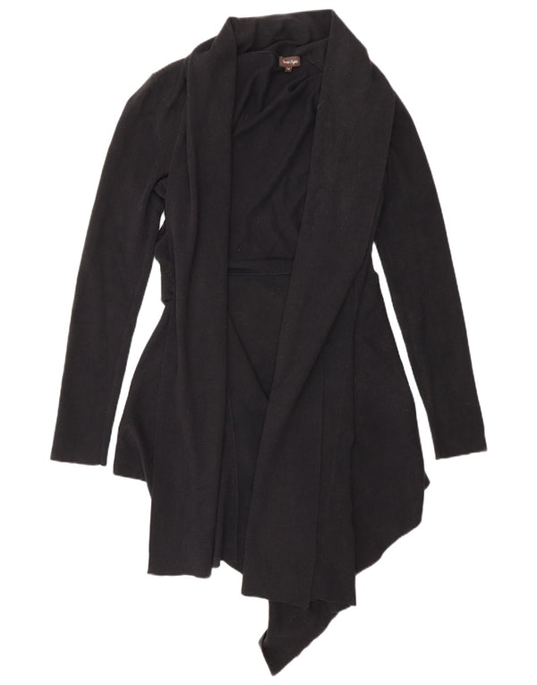 Phase Eight Cardigan ouvert long pour femme UK 14 en coton noir moyen
