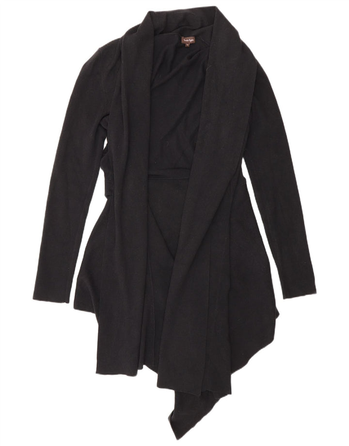 Phase Eight Cardigan ouvert long pour femme UK 14 en coton noir moyen