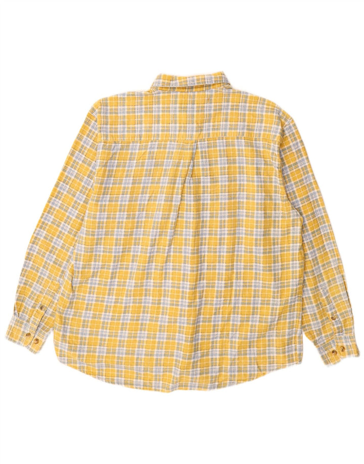 Stanley Chemise en flanelle pour homme 2XL en coton à carreaux jaune