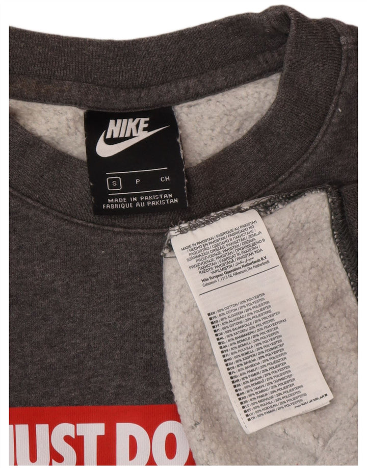 Nike Sweat-shirt graphique pour homme en coton gris Taille S