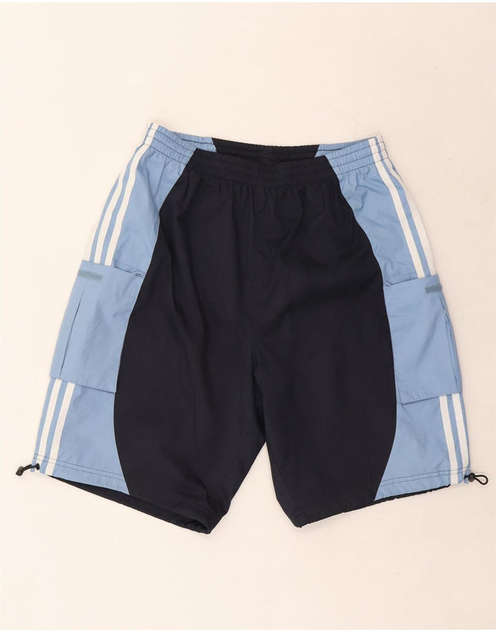 Adidas Short de bain pour homme en polyester color block bleu marine moyen