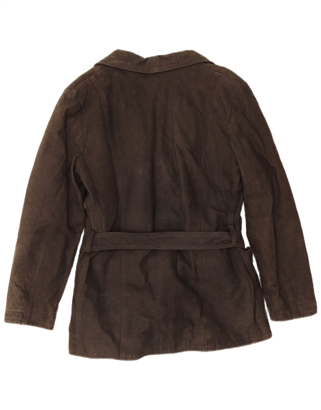 veste en cuir femme vintage UK 14 Brun moyen