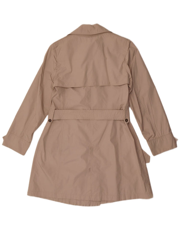 Geox Womens Respira Double Breasted Trench Coat UK 8 Small Beige Polyester