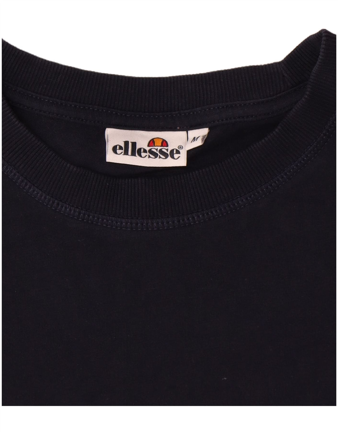 Ellesse T-Shirt Top Bleu Marine Moyen Coton Homme