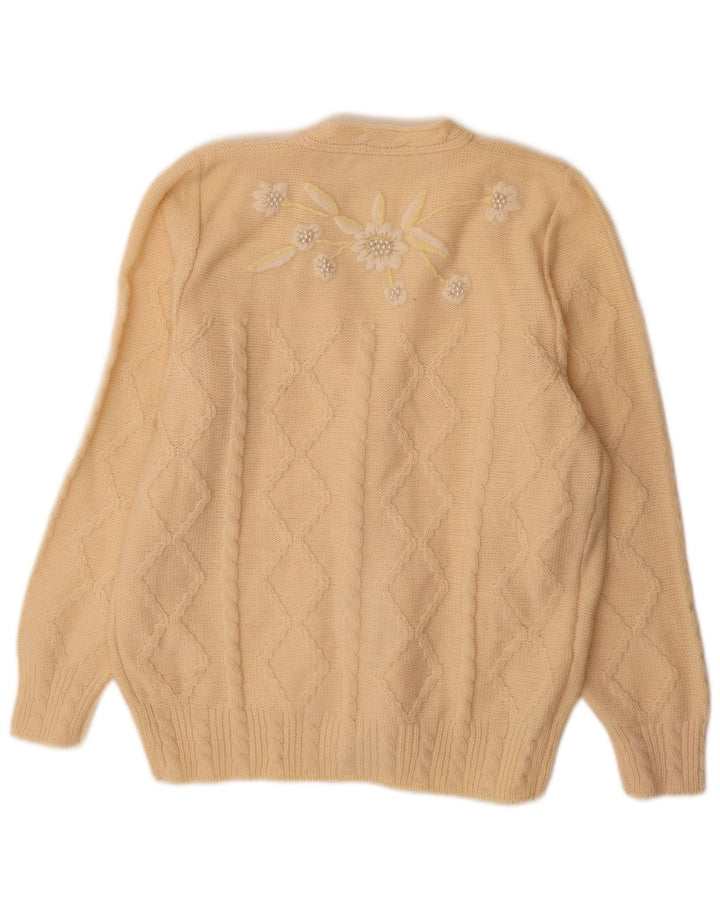 Florence Cardigan pour femme UK 14 Large Jaune