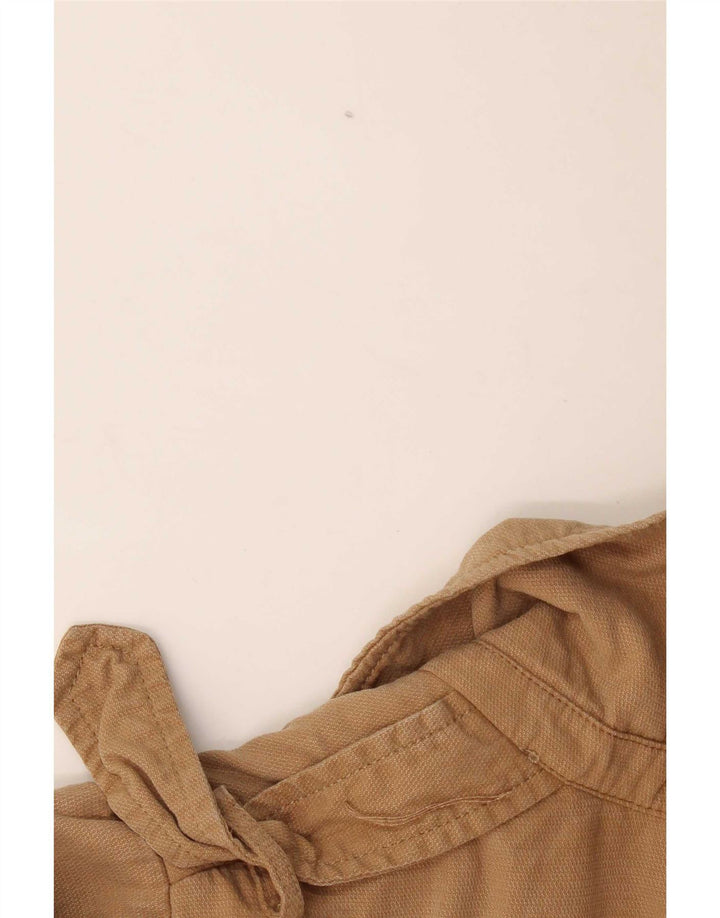 Zara Veste militaire surdimensionnée ouverte pour femme UK 10 Small Beige Lyocell