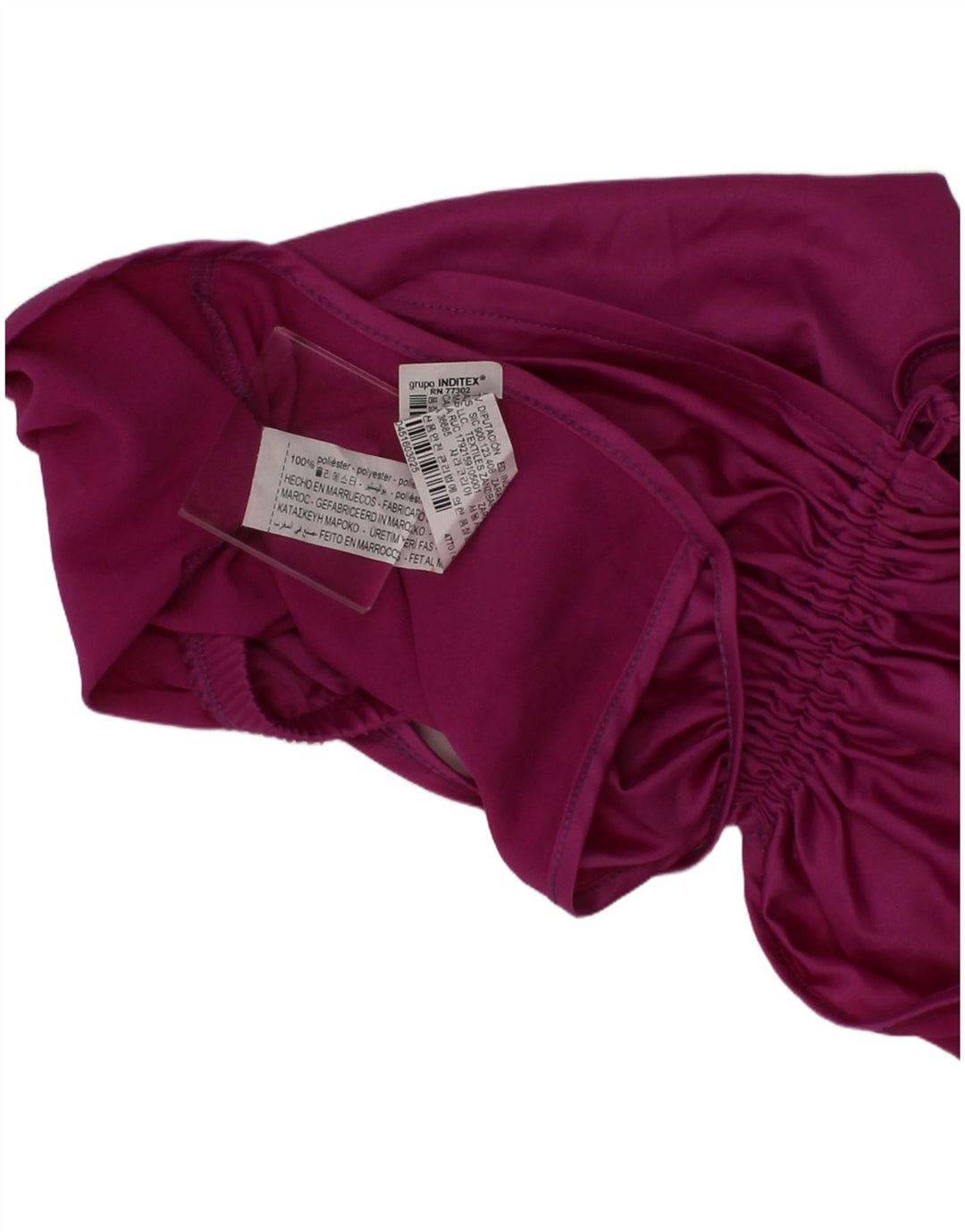 Zara Femme Crop Top Petit Violet Polyester