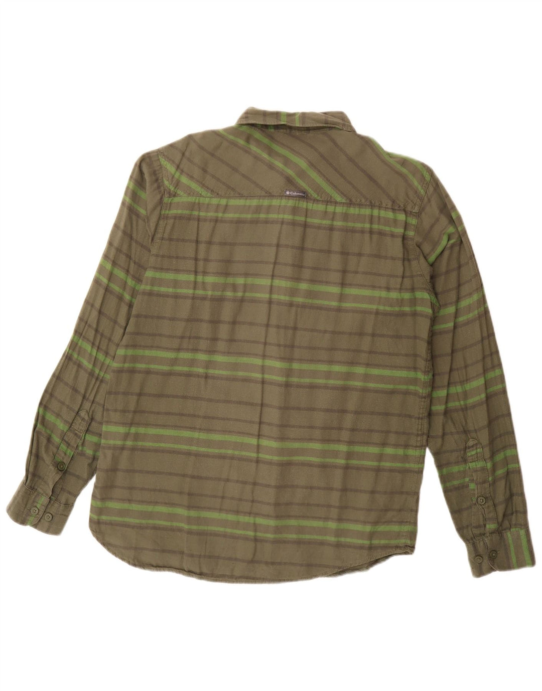 Columbia Chemise Flanelle Homme Petit Kaki Rayé Coton