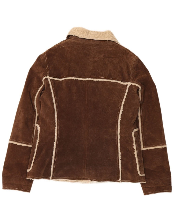Conbipel Veste Shearling Femme IT 48 XL Cuir Marron