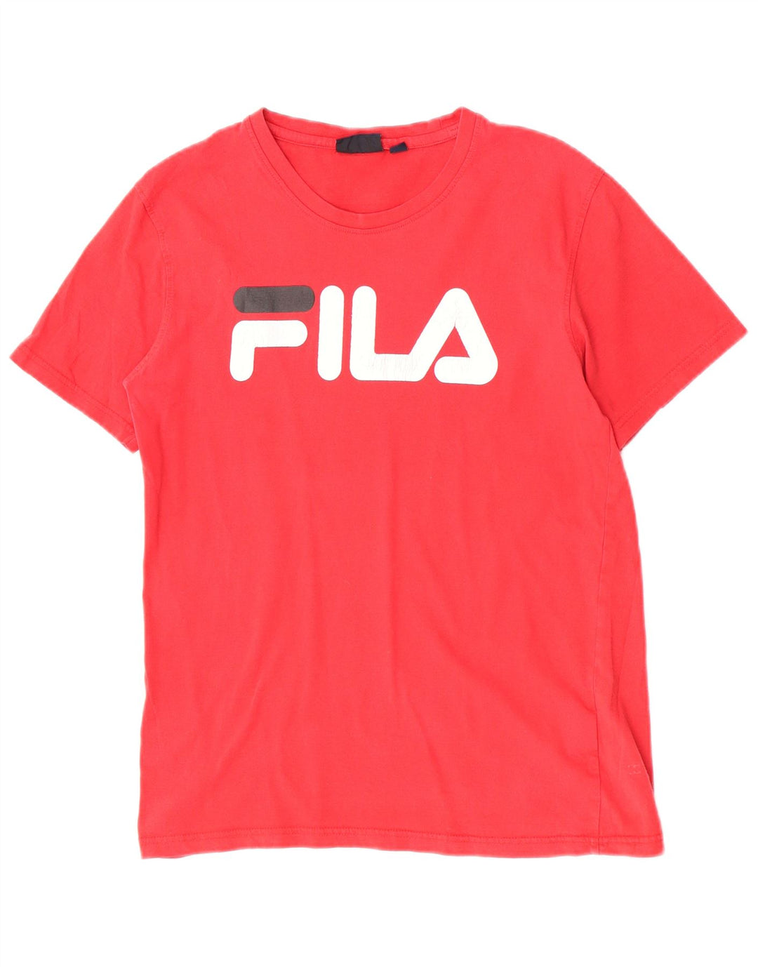 Fila T-Shirt Graphique Homme Rouge Moyen Coton