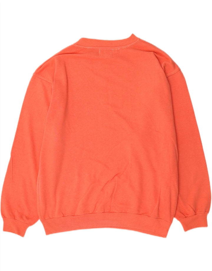 Vingar Sweat-shirt graphique pour homme en coton orange Taille L