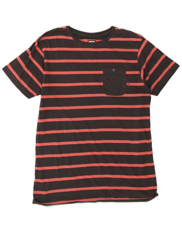 Billabong T-Shirt Homme Top XL Noir Rayé Coton