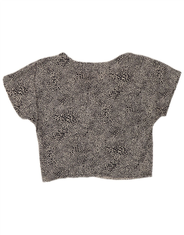 LAURA BIAGIOTTI Chemisier court pour femme IT 44 Noir moyen imprimé animal