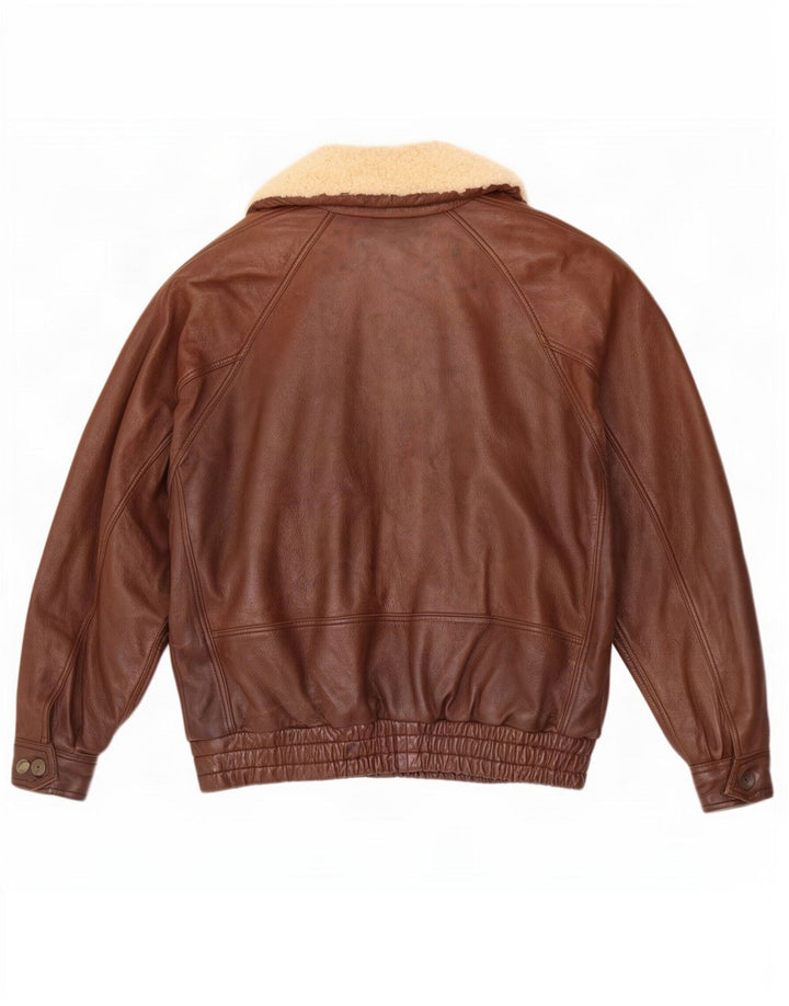 Marcos Veste en cuir pour homme UK 42 XL Marron