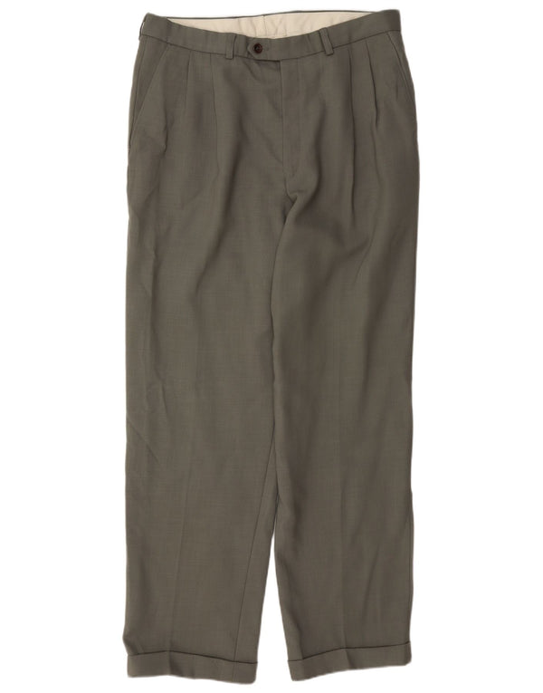 Marks & Spencer Pantalon de costume St. Michael Pegged pour homme W34 L31 Gris laine