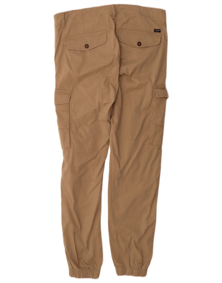Jack & Jones Pantalon cargo de jogging pour homme W33 L34 Beige
