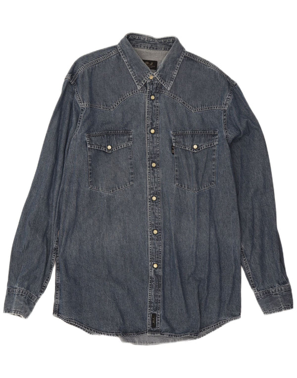Chemise en jean Brooksfield Homme XL Bleu Coton