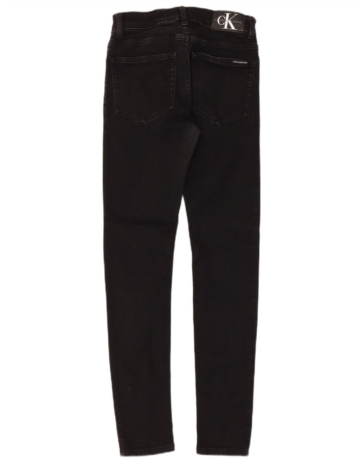 CALVIN KLEIN Jean Skinny Garçon 13-14 ans W26 L29 Coton Noir