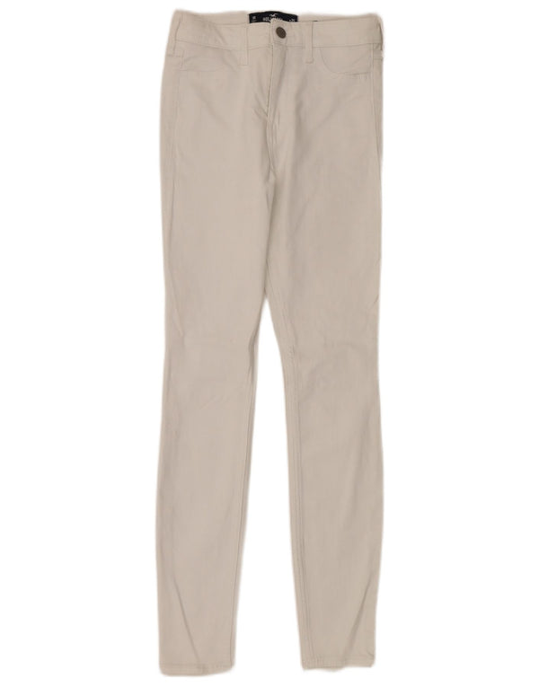 Hollister Jean skinny pour femme US 1 XS W25 L28 Coton blanc