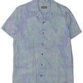 Zara Chemise À Manches Courtes À Motif Abstrait Homme Bleu Moyen