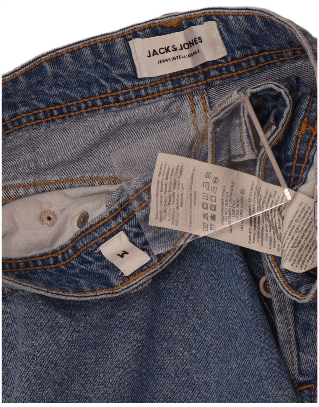 Jack & Jones Short en Jean Homme Medium W32 Bleu Coton