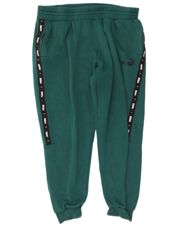 Puma Pantalon de survêtement graphique pour homme en coton color block 2XL Vert