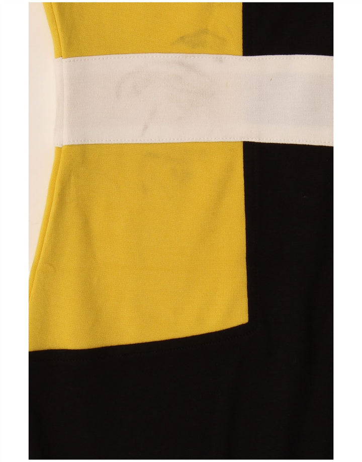 French Connection Robe moulante pour femme UK 42 Medium Noir Colourblock